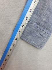 21 MEN Men Button-Up Medium Blue Heather 100% Cotton Long Sleeve China Work