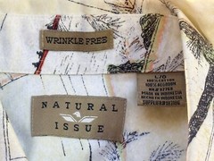 NATURAL ISSUE Men’s Short Sleeve Button Down ALOHA HAWAIIAN ISLAND SHIRT Large
