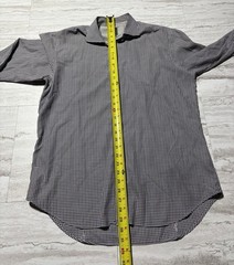 eleventy First Class Mens Checkered Gingham Button Up Shirt Size 41/16 MIE Italy