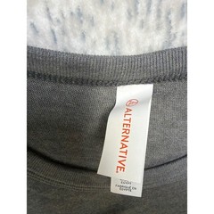 Alternative Apparel Style 5050BP Basic Crew Neck T Shirt Charcoal Grey L NWOT