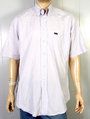 vintage EUC Faconnable Light Periwinkle SS Shirt OCBD Button Up Down Front L