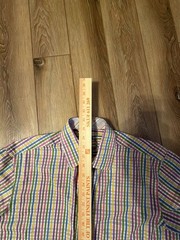Bugatchi Men’s Multicolor Striped Shaped Fit Short Sleeve Button-Down Shirt