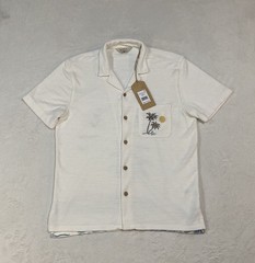 FAHERTY MENS CABANA TOWEL TERRY SAND BEACH BUTTON UP SHIRT SIZE S NWT $158