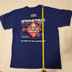 NHRA CH3NO2 Nitromethane Formula Tshirt XL Speed Hot Rod Racing Drag VTG Y2K