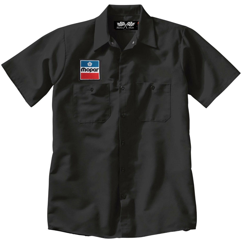 MOPAR Embroidered PATCH + Mechanic WORK SHIRT muscle Auto