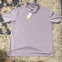 Jack Nicklaus Men’s Purple Solid Logo Polo Shirt Short Sleeve Collared L/G/G