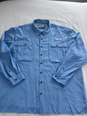 Magellan Men’s Aransas Pass Fishing Shirt, Light Blue, XXL **READ**