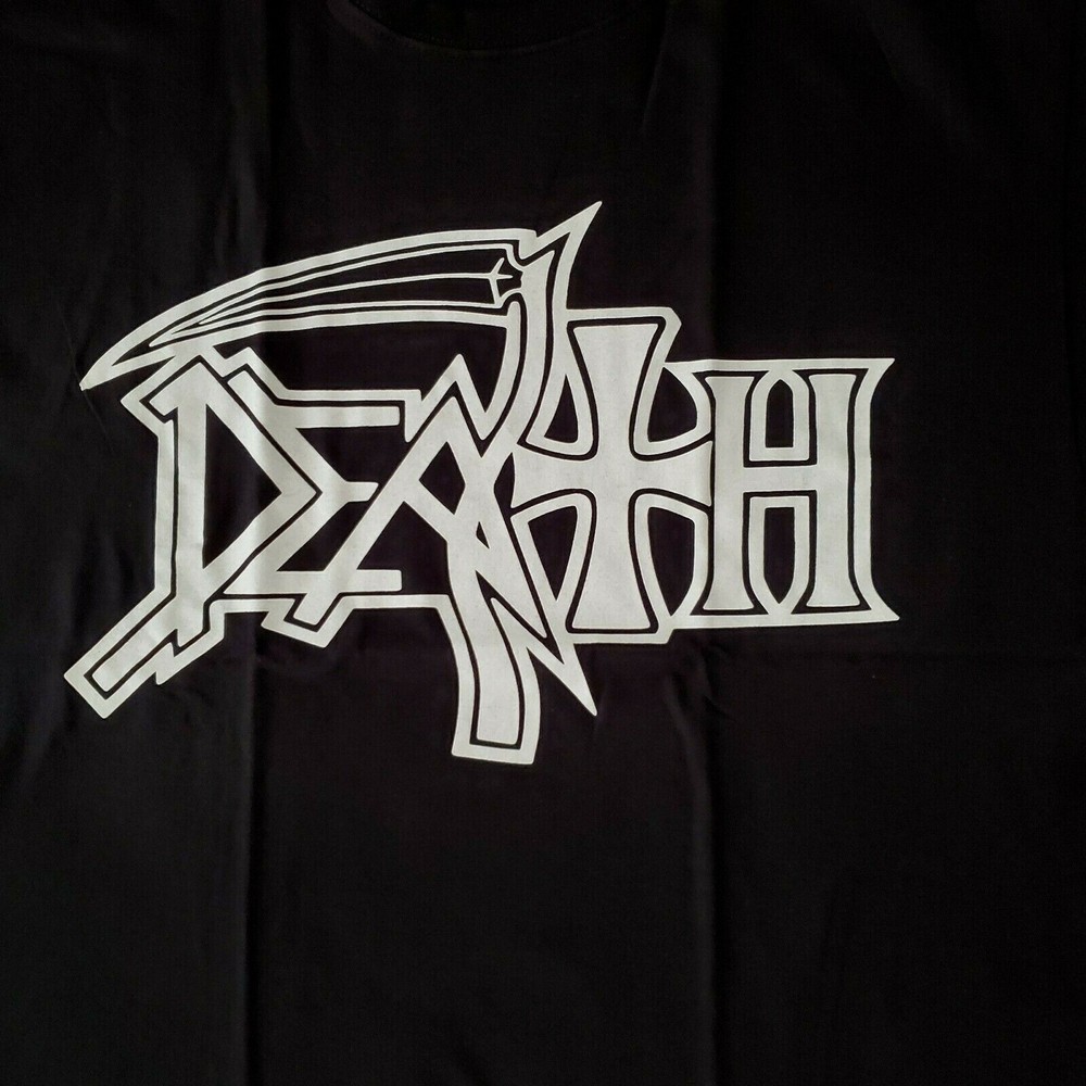 FREE SAME DAY SHIPPING Classic DEATH Logo Chuck Shuldiner Shirt LARGE