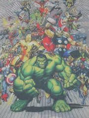 Marvel Shirt Men Large Universal Studios Comic Superhero Avengers all over Print