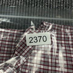 Gitman Bros Mens XL Plaid Button Down Shirt Burgundy White Cotton Made USA NWOT