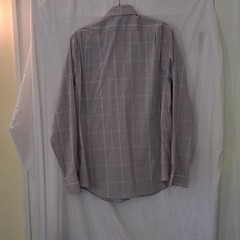 Lauren Ralph Lauren Slim Fit Stretch Plaid Shirt Gray 16 34/35 L
