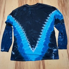 Pink Floyd Tie Dye Long Sleeve Shirt XL 2012 Dark Side of the Moon Liquid Blue