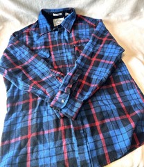 NORTHWEST TERRITORY – Vtg Blue Plaid Lumberjack Outdoors Shirt, Mens LARGE