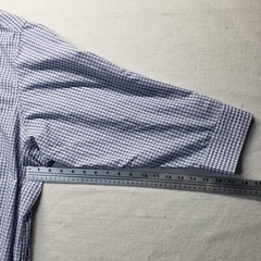 Executive Division Blue Checkered Long Sleeve Dress Button Up Shirt Mens Big 21L