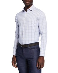 Peter Millar Performance Shirt Summer Comfort Crown Sport Plaid Size Medium M