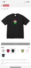 NWT Supreme Grinch Tee Shirt Black Size Men’s Large FW24 ONLY 1 LEFT!!!!!