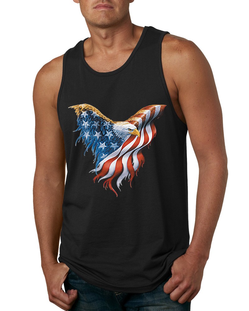 American Flag Eagle Men Tank Top