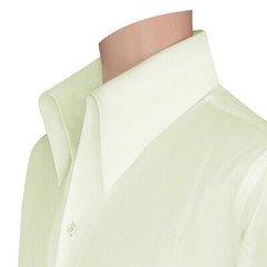 High Open Button-Down Collar 100% Cotton Cream Shirt for Men Party Style Unique