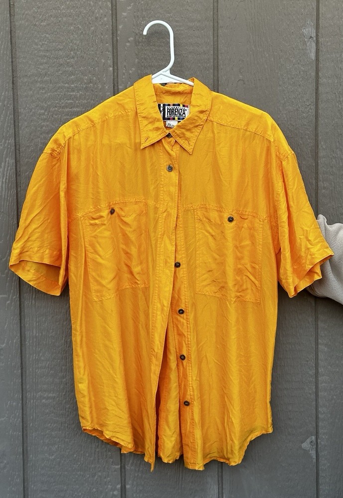 Forenza Vintage Yellow Silk Button Up