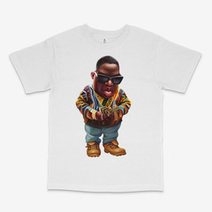 Little Biggie Smalls White Tee