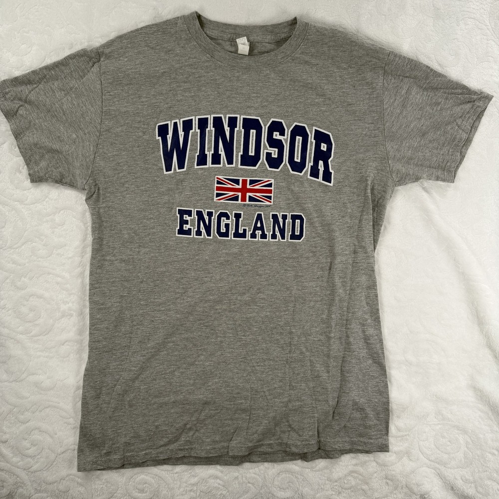 Casual Classics Men’s M Medium Windsor England Union Jack Flag Graphic T-Shirt