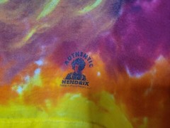 Vintage Jimi Hendrix Authentic Liquid Blue Tie-Dye Fire Flames USA Medium