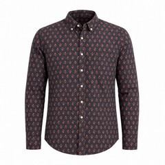 J.Crew Mens Secret Wash Stretch Classic Fit Floral Button Down Shirt Navy Small
