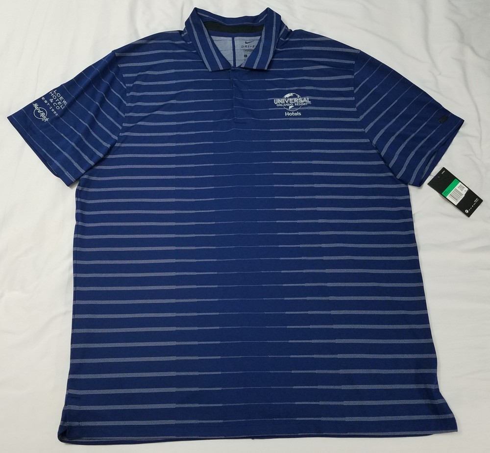 Universal Studios Orlando Resorts Hotels polo shirt XL NEW Hard Rock Tiger Woods
