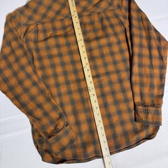 Toad & Co. Flannel, Plaid, Organic Cotton, Buttoned Down, Orange, Male, Medium