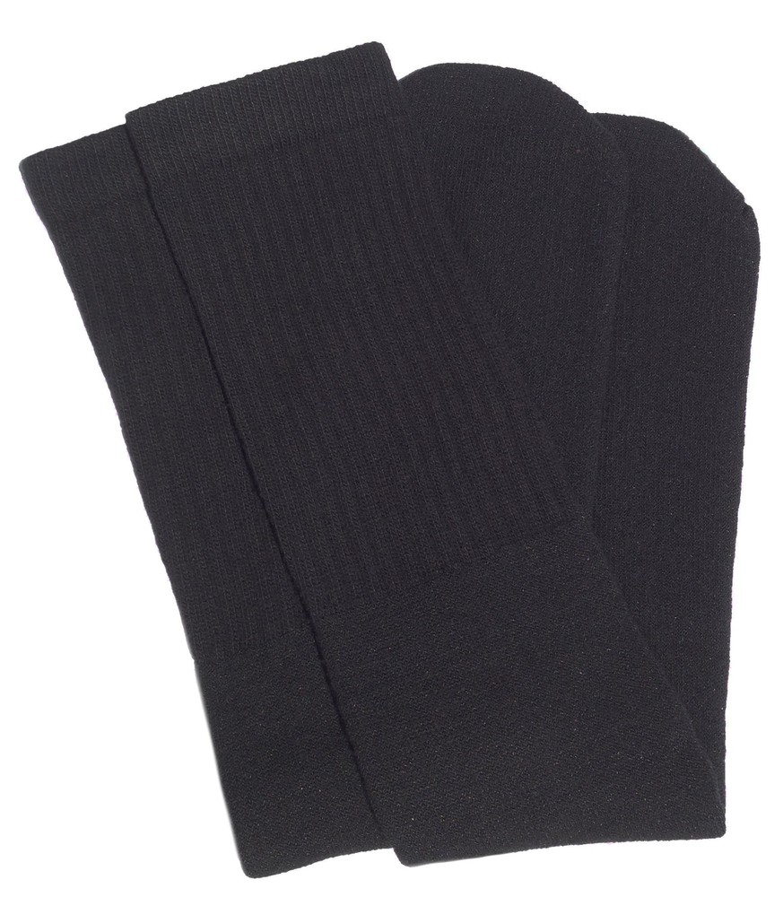 25″ Knee high classic plain Solid Black tube socks