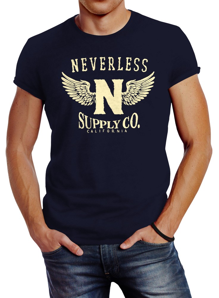 Neverless Supply Eagle Wings Slim Fit Neverless® Men’s T-Shirt