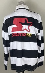 Starter Budweiser Rugby Polo Long Sleeve Shirt Black Label 50th Varsity Men’s XL