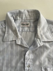 KingSize Long Sleeve Button Down Shirt – 3XL – Light Blue/White