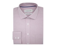 DOUBLE TWO MAUVE GINGHAM MINI CHECK FORMAL SHIRT IN COLLAR SIZE 19 TO 23 INCHES