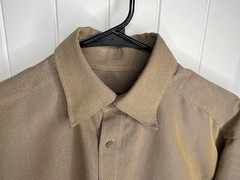 Bugatchi Uomo Medium Modal Rayon & Polyester Blend Shirt Brown Green striped