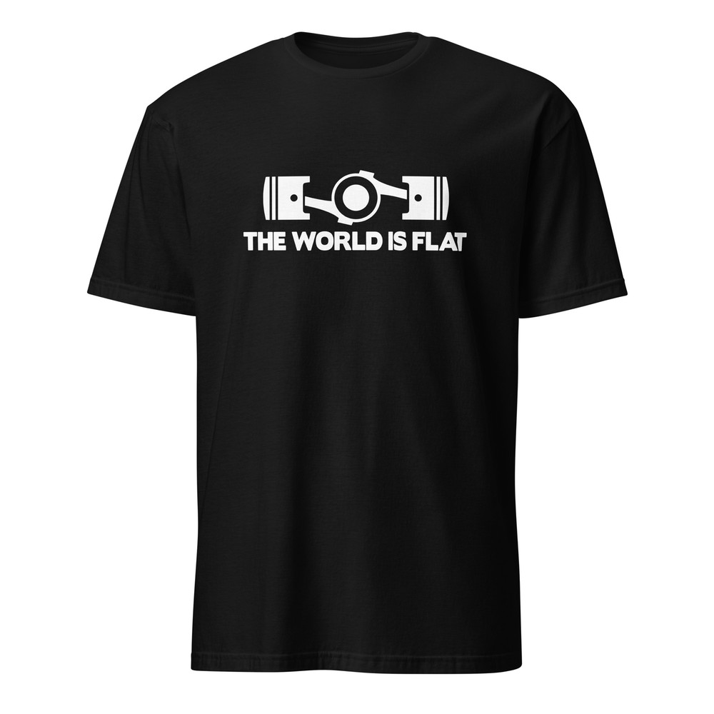 The World is Flat Flat6 six flat 4 four boxer motor Short-Sleeve T-Shirt
