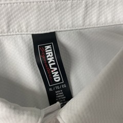 KIRKLAND Signature Men’s Performance Polo Shirt WHITE Wicking XL Stretch UPF50+