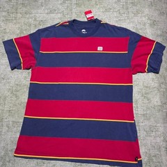 Nike SB Striped Loose Fit T-Shirt Red Navy Yellow
