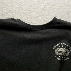 Bunker 27 Shirt Mens Large Gray Aircraft Maintainers Eagle Tagless Tee Military