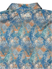 Silver Bait Men’s Large Performance Fishing Shirt Vented UPF 50 Stretch Blue