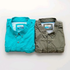 Magellan Outdoors Mens Fishing Shirt 3XL Lot Green Teal Vented Fish Gear