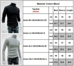 Men ​Pullover Sweater Roll Neck Comfy Jumper Tops Autumn Slim Shirt Outwear