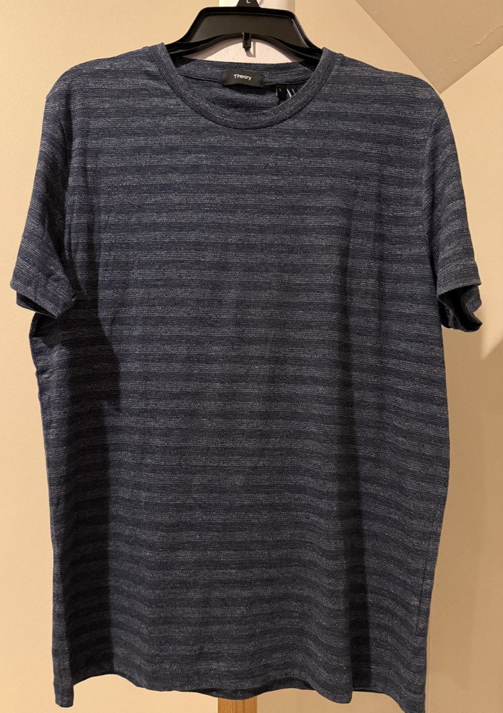 THEORY Mens Koree Eclipse Mouline Stripe T-Shirt Shirt NWT – Sz Large