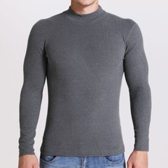 Mens Mock Turtleneck T-Shirt Long Sleeve Warm Pullover Basic Undershirt Tank Top