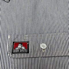 Ben Davis 1/2 Zip Solid Short Sleeve Work Shirt Men’s 26×33 Y2K Skater