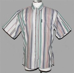GUESS Classics Varied Oxford Stripes Plaid S/S Blended Pocket Shirt Mn’s XL NWT