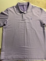 Izod Men’s Solid Purple Polyester Short Sleeve Polo Shirt Medium