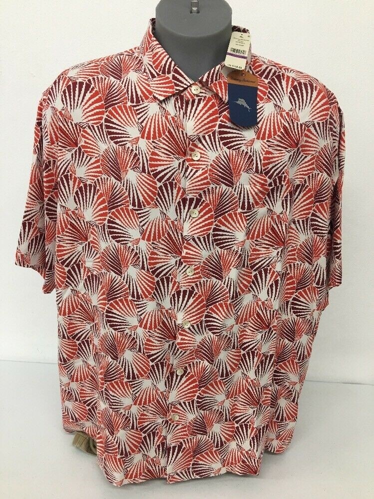 Tommy Bahama Shell We Dance Caliente Colorful 100% Silk Men’s Shirt 2XB NWT $148