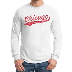 Chicago Baseball Script – Hometown Pride, Pitcher Long Sleeve T Shirt