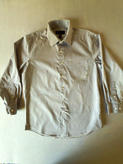 Alexander Julian Colours Gray Solid Dress Shirt 15-15 1/2 32/33 Classic Stretch